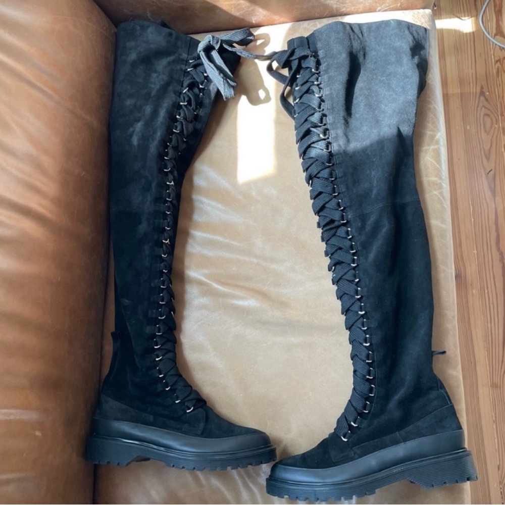Free People & Other Stories Over the Knee Lug Boots
